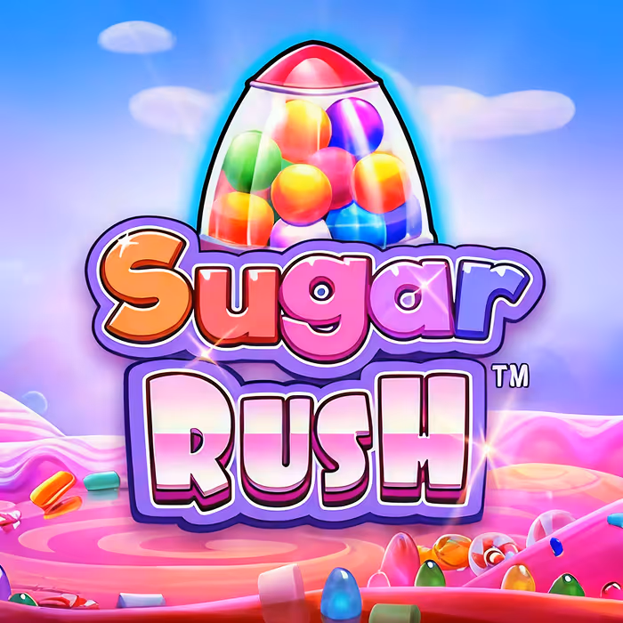 Sugar Rush -makeisteeemapeli kaskadeilla, progressiivisilla kertoimilla ja bonuskierrosominaisuuksilla